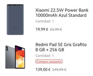 Redmi Pad SE (8GB + 256GB) + Power Bank 10000mAh [110€ con Mi Points]