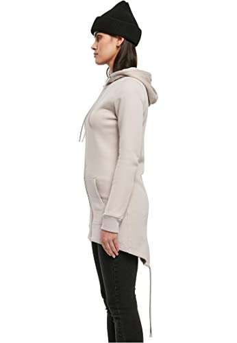 URBAN CLASSICS Ladies Sweat Parka, chaqueta larga con capucha, sudadera con cremallera, apertura delantera, distintos colore