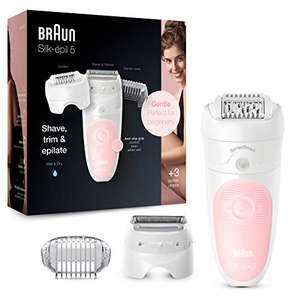 Braun Silk-épil 5 Depiladora Mujer 3 en 1 con Tecnología Micro-Grip, Cabezal de Afeitado y Recorte, Uso en Seco y en Mojado, Inalámbrica