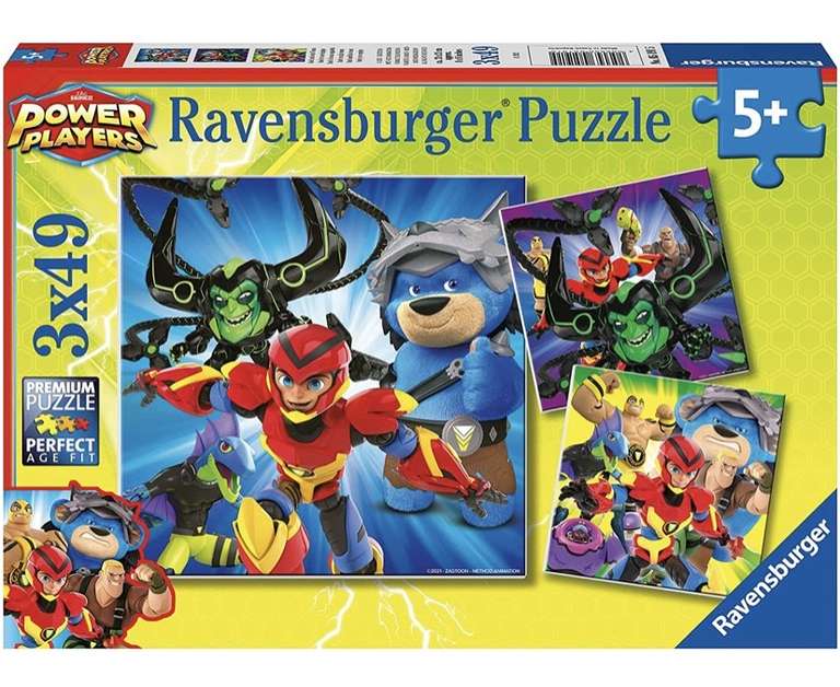 3 puzzles de 49 piezas Power Players