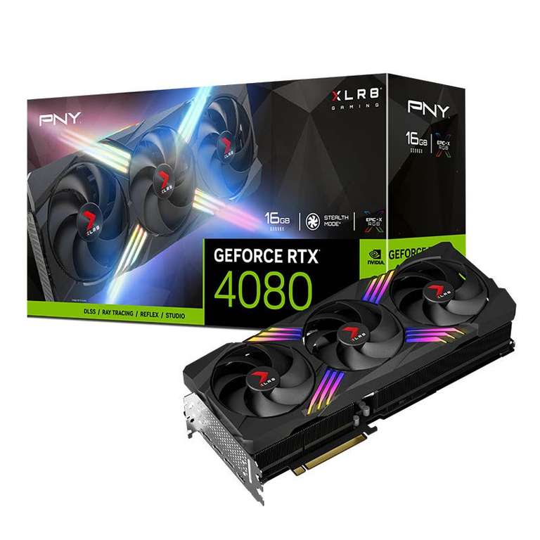 PNY GeForce RTX 4080 Gaming VERTO EPIC-X RGB 16GB GDDR6X DLSS3 - Tarjeta Gráfica