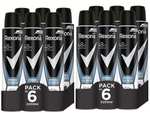 12 desodorantes Rexona Invisible Desodorante Aerosol Antitranspirante para hombre Ice 200ml (2 Pack de 6) [1'87€/ud]