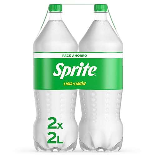 6 botellas Sprite Lima-Limón, Bajo en Azúcares y Calorías, 3x Pack 2 botellas de 2L. 1'05€/ud