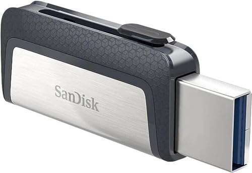 SanDisk 128GB Ultra Dual Drive, Memoria flash con conectores USB Type-C y Type-A reversibles
