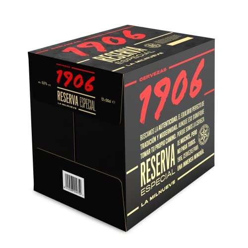 Cervezas 1906 Reserva Especial – Pack de 12 botellas de 50 cl. [1,08€/botellín 50 cl.]