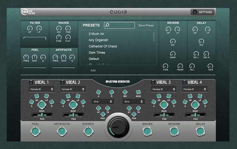 The Quoir – Mixed Vocals Instrument VST, 1,2 GB de muestras gratuitas de Retro Synth