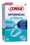 Corega Tabletas Limpiadoras para Férula Dental y Ortodoncia, Limpieza Rápida y Fácil de Usar, 66 Tabletas