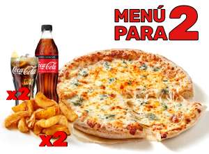 x2 Pizza Medianas + x2 Bebidas + x2 Complementos = 18 eur (Solo a domicilio)