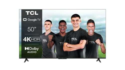 TCL 50P639 - Smart TV 50" 4K HDR, Ultra HD, Google TV, Game Master, Dolby Audio, Google Assistant Compatible con Alexa, Metalizado oscuro