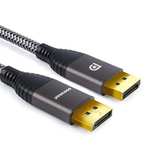 Cable DisplayPort, 2m 4K@60Hz DP 1.2 a DP 1.2-60 Hz,con Alta Velocidad 21.6Gbps