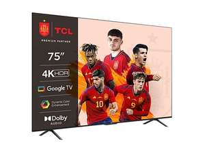 TV LED 75" - TCL 75P635, LCD, 4K HDR TV, Google TV, Control por voz, Smart TV, Dolby Audio, HDR10 - También en Amazon