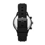 Skechers Reloj para mujer Matteson, movimiento de cuarzo, caja de aleación negra de 40MM con correa de silicona, SR6246