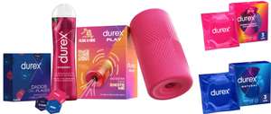 Durex Pack - Masturbador SLIDE & RIDE + Gel Lubricante Sabor Cereza + Dados de Placer + 6x Preservativos