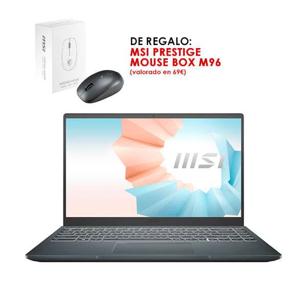 PORTÁTIL MSI Modern 14-879XES i7-1195G7 16GB - Con ratón de regalo