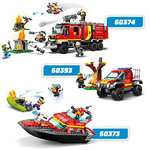 LEGO 60373 City Lancha de Rescate de Bomberos y Zodiac
