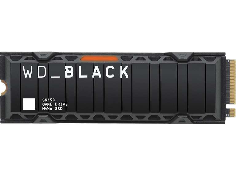 Disco duro SSD interno 1TB - WD_Black SN850 NVMe SSD con Disipador de Calor, Compatible PS5, PCIe Gen4, 7000MB/s