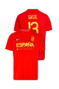 Camiseta roja Team Marc Gasol o Team Alba Torrens - Talla L (recogida gratis en Correos)