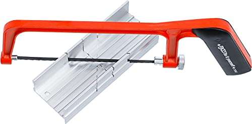 Arco de sierra de aluminio | con caja de ingletes y hoja de sierra | 150 mm