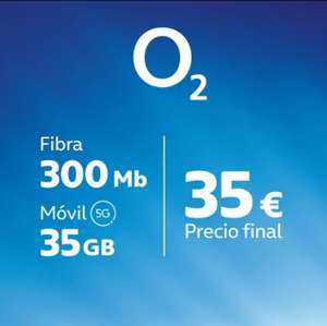 Fibra 300Mb + Móvil 5G 35Gb por 35€