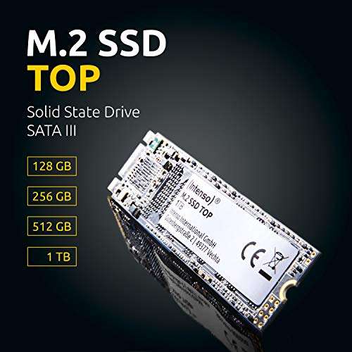 Intenso M.2 SSD Top 1 TB (M.2 2280, SATA III, hasta 550 MB/s)