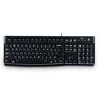 Teclado Logitech K120 de membrana alámbrico USB QWERTZ negro resistente a derrames
