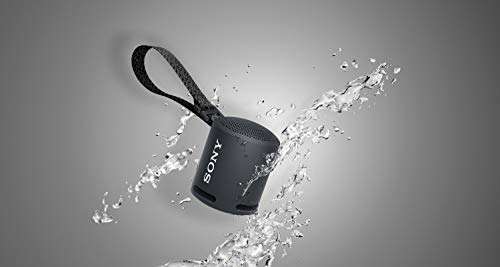Sony SRS-XB13 - Altavoz Bluetooth Compacto, Duradero y Potente con EXTRA BASS (Resistente al agua, Inalámbrico, 16h Autonomía), Negro