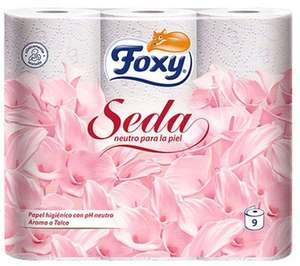 Foxy Seda papel higiénico 3 capas pack 9 rollos x 3,55€