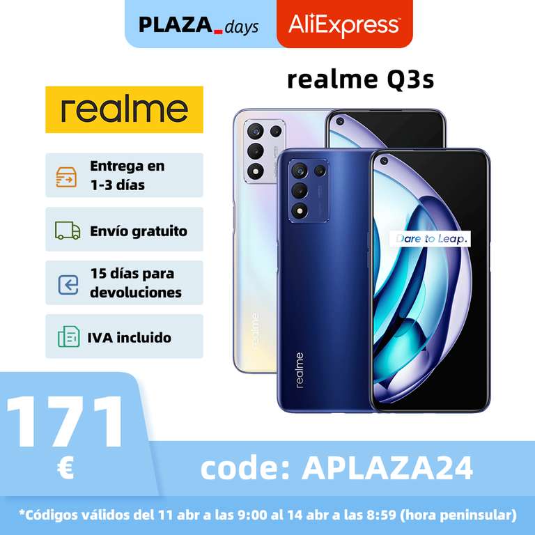 realme Q3s Snapdragon 778G Teléfono móvil 5G Pantalla FHD+ de 6.6 Snapdragon