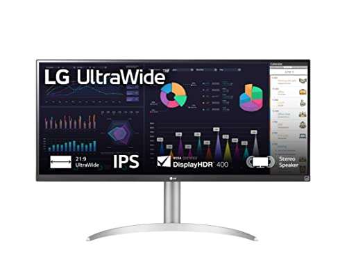 LG 34WQ650-W - Monitor UltraWide Ultrapanorámico 34 pulgadas con altavoces