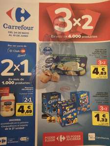 Folleto Carrefour 3 x 2 y 2 x 1 (del 24 mayo al 10 junio)