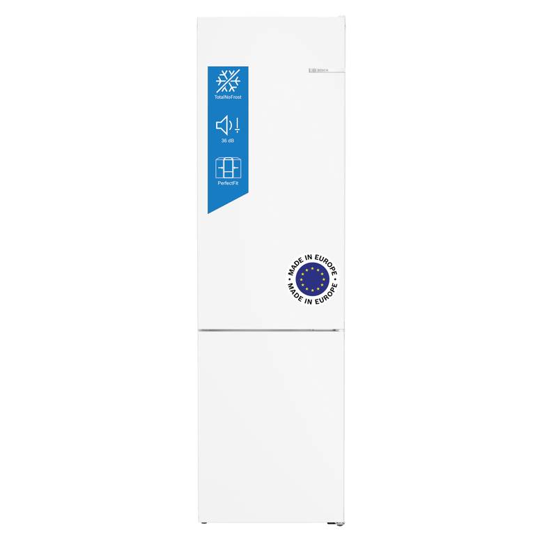 Bosch, Frigorífico Combi, Serie 4, 60 cm, Total NoFrost, blanco, KGN39VWDC | Conserva la frescura