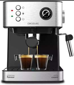 Cecotec Cafetera Express Power Espresso 20 Bares con Manómetro Medidor de Presión de 850 W