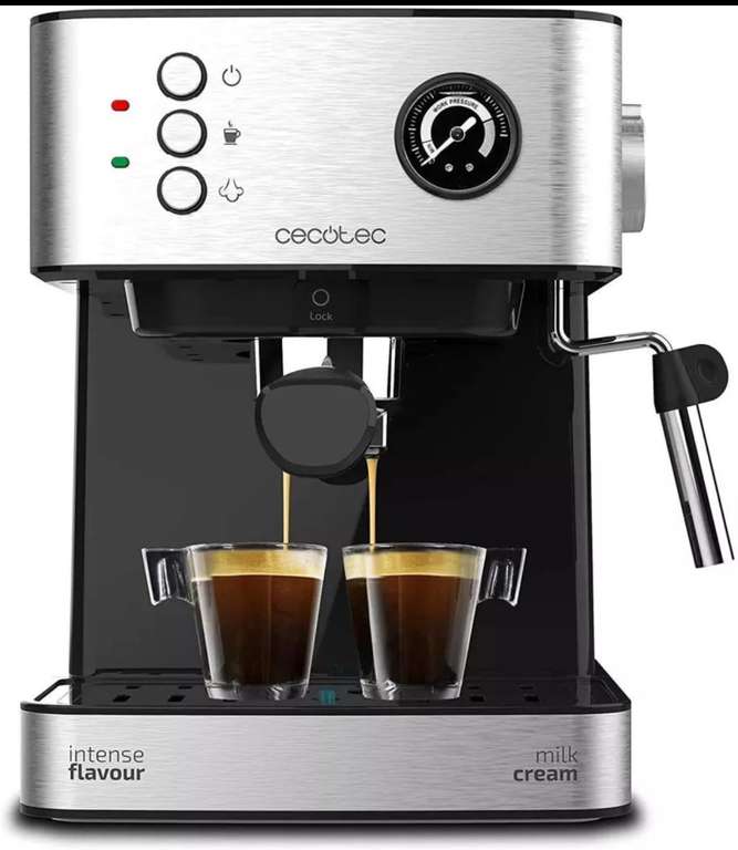 Cecotec Cafetera Express Power Espresso 20 Bares con Manómetro Medidor de  Presión de 850 W » Chollometro