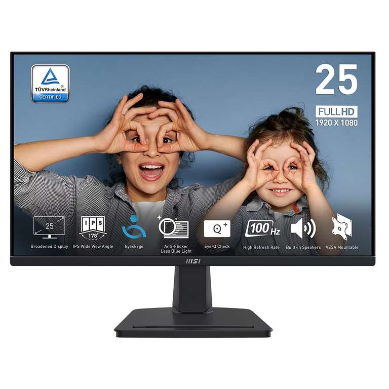 Monitor PC 62,2 cm (24,5") MSI PRO MP251, 100 Hz Full HD IPS