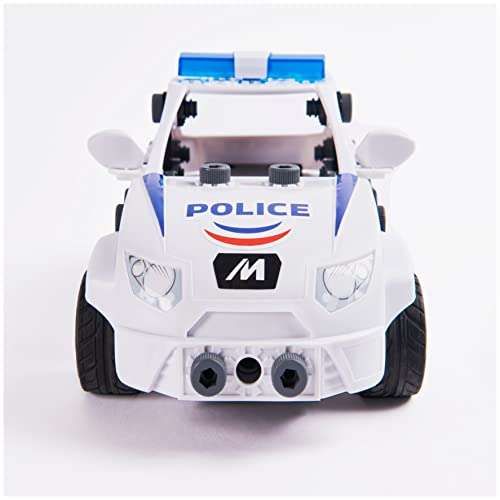 Kit de construcción de coche de policía por control remoto con maletero y herramientas reales MECCANO
