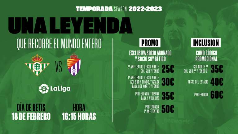 Promoción entradas Betis-Valladolid