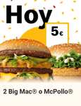 Oferta Flash - 2 Big Mac o McPollo por sólo 5€