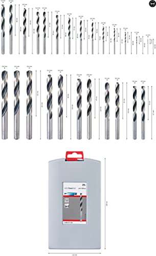 Bosch Professional Set de 25 brocas helicoidales HSS PointTeQ, para metal, ProBox, accesorio de taladro