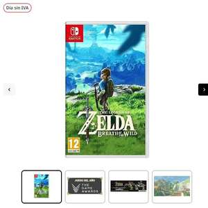 Nintendo Switch The Legend of Zelda: Breath of the Wild (se puede usar Waylet en web y te ahorras más según el % que tengas disponible)