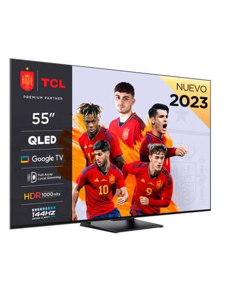 TV QLED 55" TCL 55C745 | VA FALD, 120 zonas | 144Hz, HDMI 2.1 | Google TV | Dolby Vision & Atmos