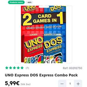 Juego cartas UNO Express y DOS Express Combo Pack