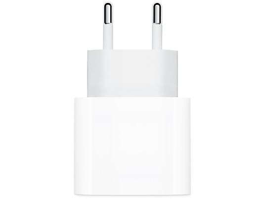 Apple Adaptador de corriente USB-C de 20 W, iPhone. iPad, Apple Watch, AirPods, Blanco