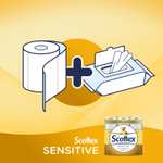 Papel Higiénico Scottex Sensitive 42 rollos con 3 capas cuidado delicado gracias al toque de leche de almendras (7 packs de 6 rollos)