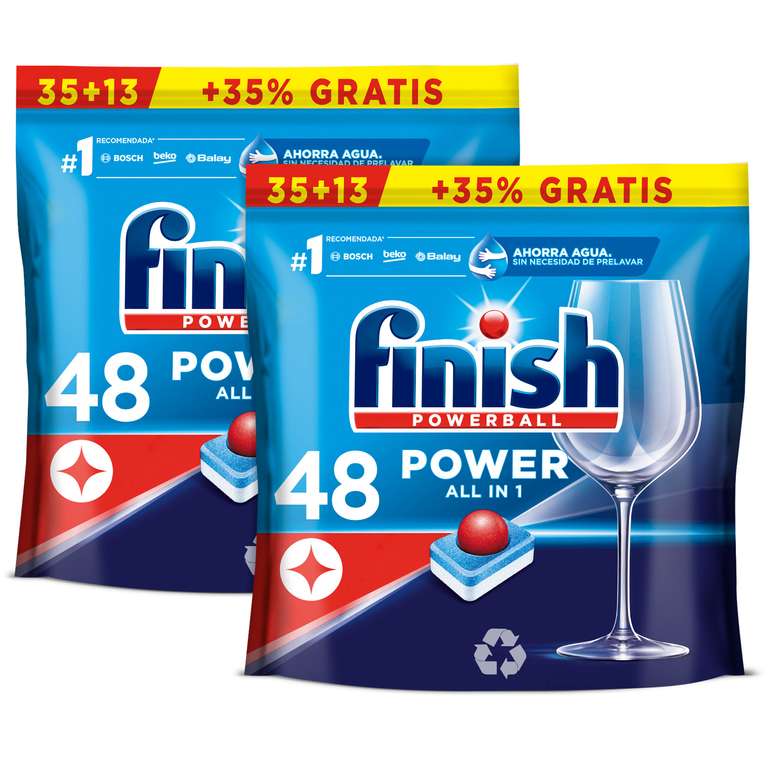 Finish Power All in 1 Pastillas para lavavajillas Regular 96 pastillas