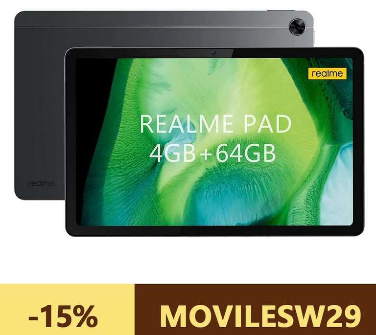 Realme Pad 4GB+64GB tablet android 10,4 pulgadas 7100mAh 8MP 2000 x1200 Wifi