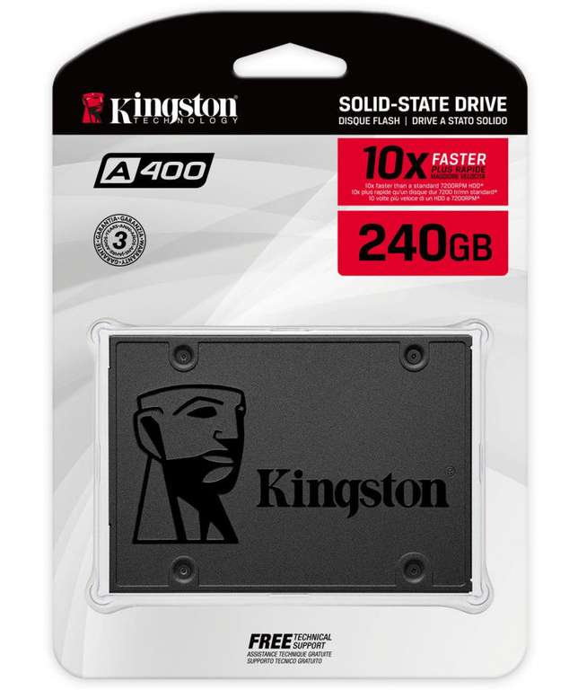 Disco SSD Kingston A400 240GB/ SATA III ALTA VELOCIDAD