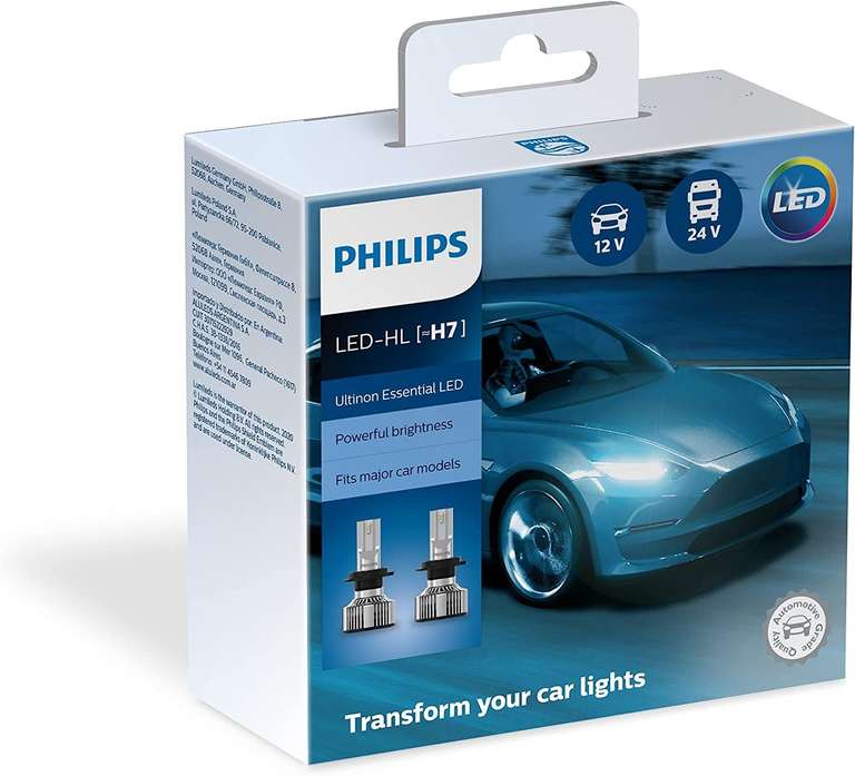 Philips Ultinon Essential LED Faros Delanteros (H7) - Iluminación elegante y eficiente para tu vehículo