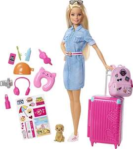 Muñeca Barbie viajera con pegatinas y accesorios