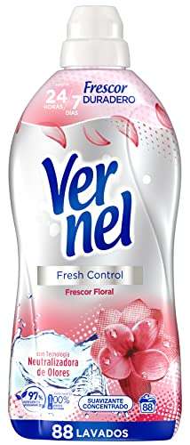 Vernel Suavizante Concentrado para la Ropa Frescor Floral (pack de 6, total: 528 lavados)