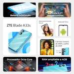 Móvil ZTE Blade A33s, Smartphone 6.3", 2GB RAM, 32GB Almacenamiento, Cámara 5MP, Batería de 4000mAh